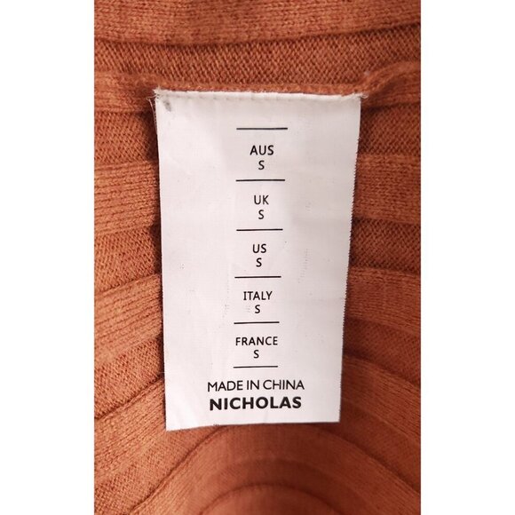 Nicholas Ivanna Sweater Size S Womens Desert Brown $245 - Picture 12 of 13